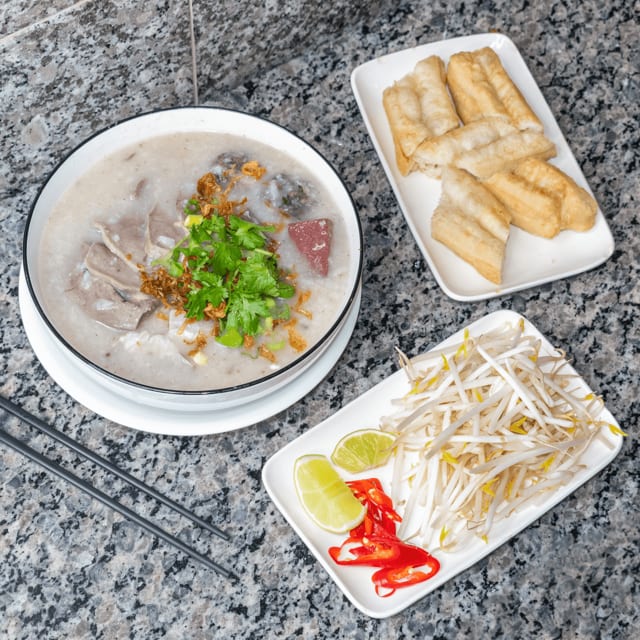 Pork intestine porridge.