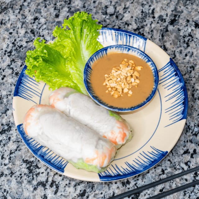 Shrimp & pork belly fresh spring rolls.