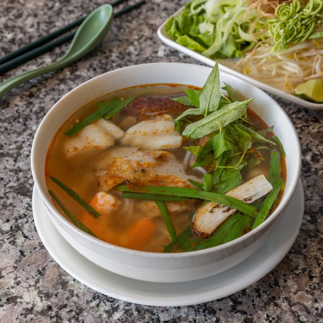 Fermented fish noodle soup ( Bún Mắm).