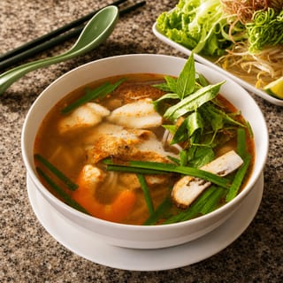 Fermented fish noodle soup ( Bún Mắm)