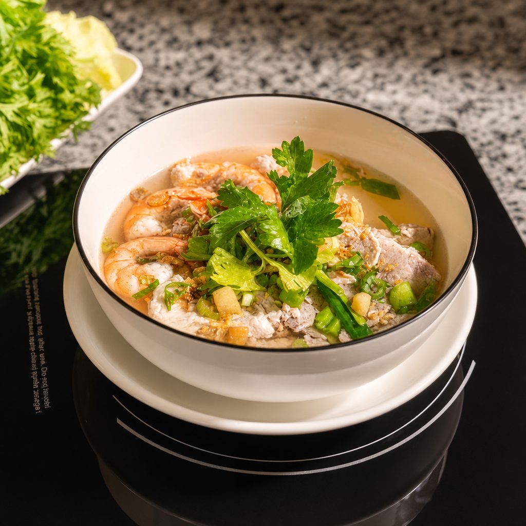 Pork & shrimp noodle soup ( Hủ Tiếu Tôm Thịt).