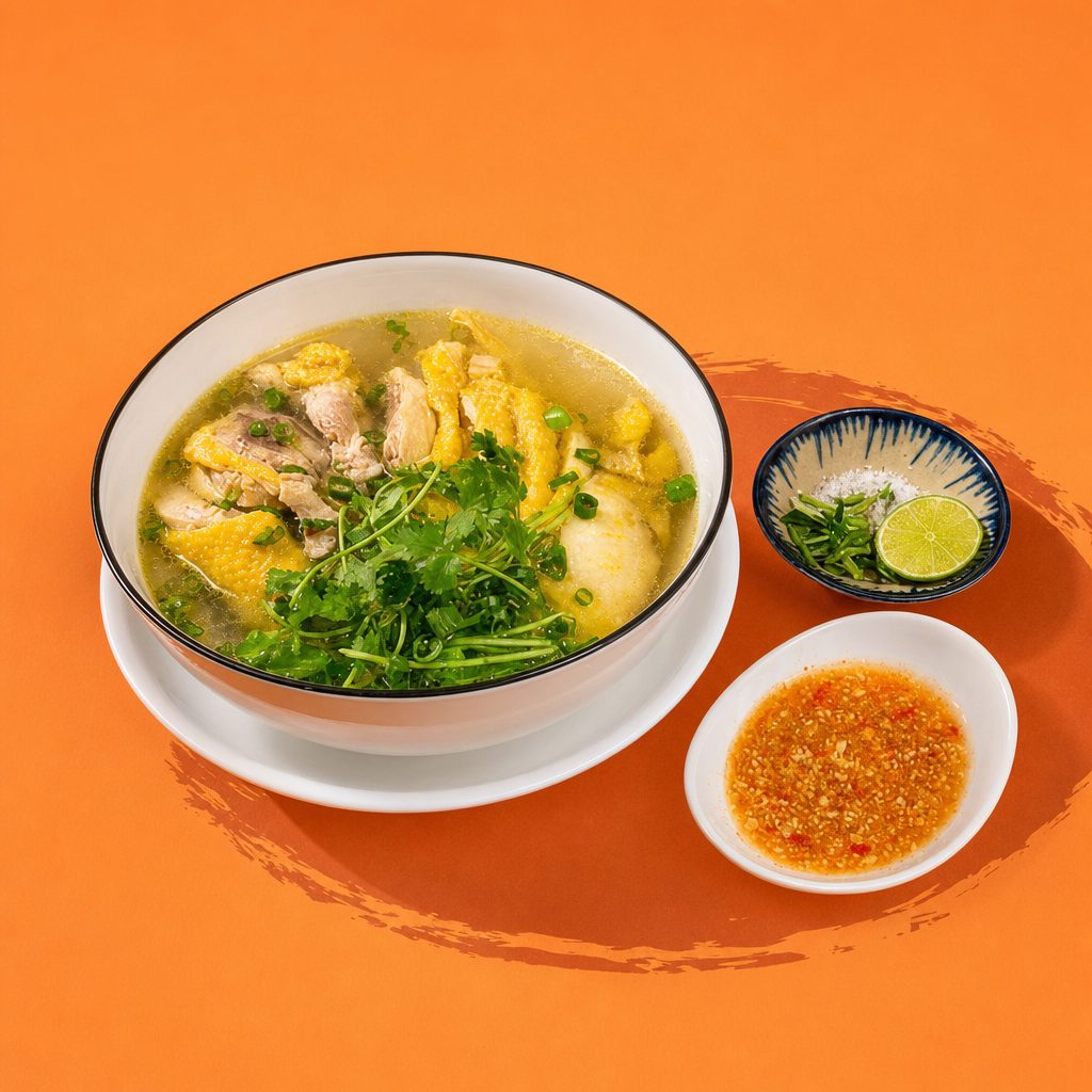 Chicken noodle soup (Bone-in) -  Phở Gà Đi Bộ.