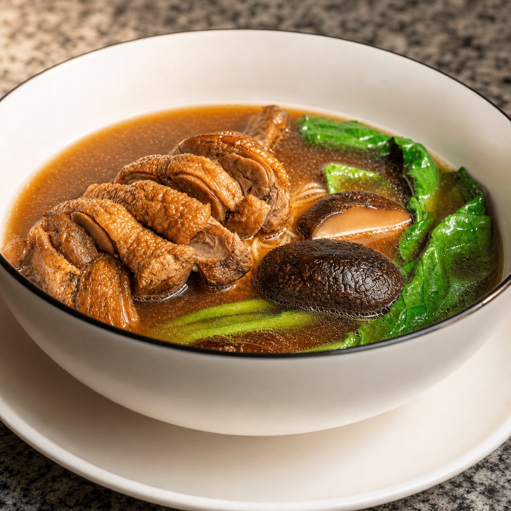 Vietnamese duck noodle soup (Mì Vịt Tiềm).