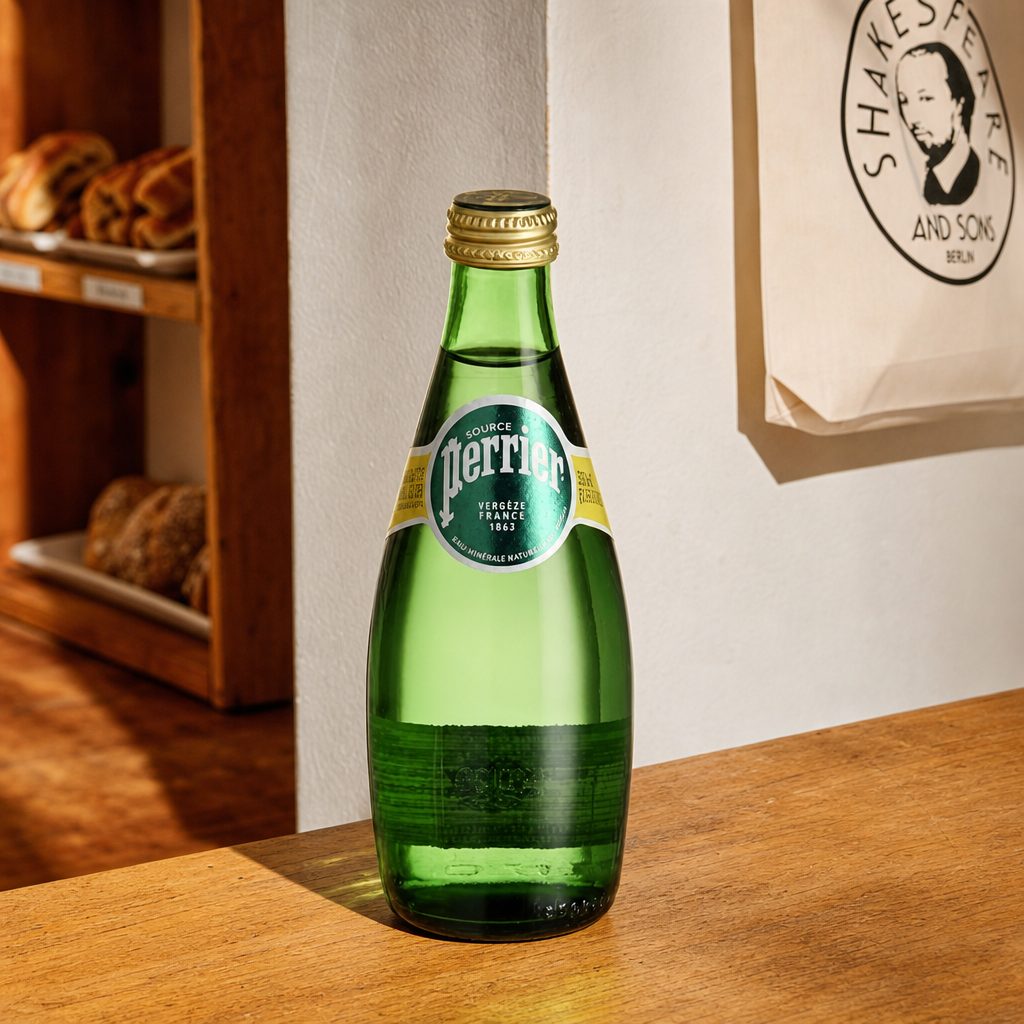 Perrier sparkling water.