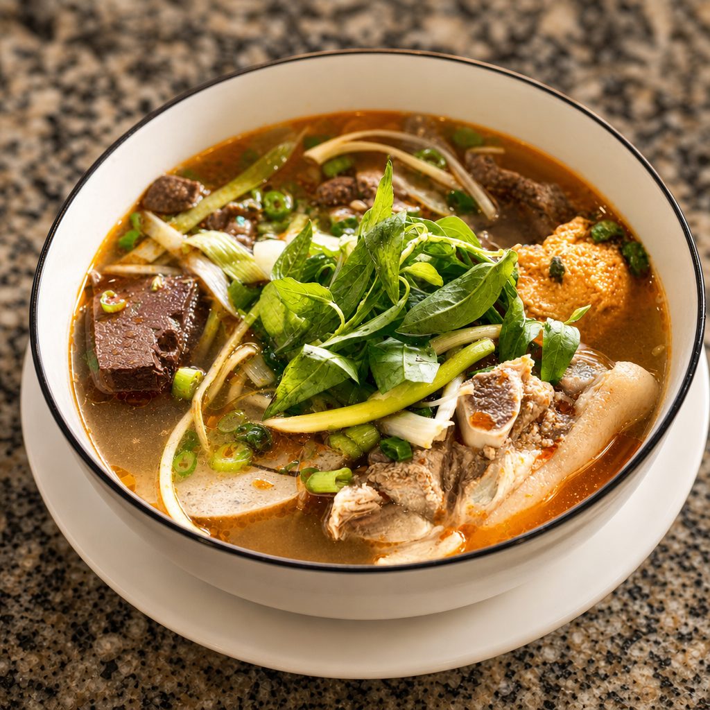 Special Hue beef noodle soup.